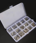 140 Piece Parallel Drive Shaft Key Set with Round Ended Keys, Stainless Steel Keystock in organizer box, SAE sizes.