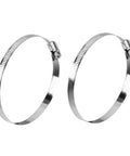 Stainless Steel 6 Inch Duct Hose Clamp Adjustable Diameter 140 To 160mm Worm Drive Clamp For Plumbing Dryer Vent Automotive Mechanical