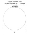 Stainless Steel 6 Inch Duct Hose Clamp Adjustable Diameter 140 To 160mm Worm Drive Clamp shown in front view