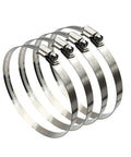 4 Pack 6 Inch Adjustable 304 Stainless Steel Duct Clamps Hose Clamps For Air Ducting Worm Drive Clamp Pipe Clamp Rustproof