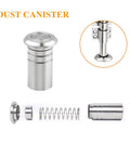 Slide Bolt Gate Latch Thickened 304 Stainless Steel Heavy Duty Barrel Bolt With Padlock Hole And Dust Canister, components shown