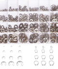 All In One Heavy Duty E Clips And C Clips Retaining Rings Kit In 304 Stainless Steel With 327 Pcs From 1.2mm To 10mm And M3 To M14 In 24 Sizes