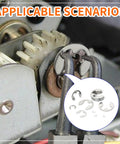 200 Piece Metric E Clips Assortment Kit With 304 Stainless External Retaining Rings M1.5 To M10 in use on machine component