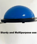 Wall Mounted Stainless Steel Exercise Ball Holder and Storage Rack with yoga ball installed, showing durability and multipurpose use