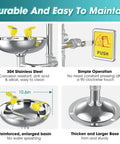 Industrial And Commercial 304 Stainless Steel Combination Emergency Eye Wash And Full Body Shower Station With NPT Thread And Emergency Sign features