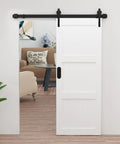 Sliding door with stainless steel recessed finger pull handle half inch deep for cabinets and furniture with premium anodized finish.
