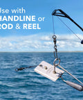 Braced Stainless Steel Fishing Planer For Trolling With 12 Inch Length Spreader Sizes One To Five Inches For Saltwater And Freshwater Use Quickly Spreads Lines And Controls Lure Depth In Both Environments on fishing line over ocean water