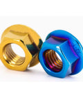 ✝️ 304 Stainless Steel Hexagonal Flange nut 10 Pieces Titanium Plated Flange Gold Plated blued nut M4M5M6M8M10 (PVD Blue Burning, M6x1.0=10pcs)
