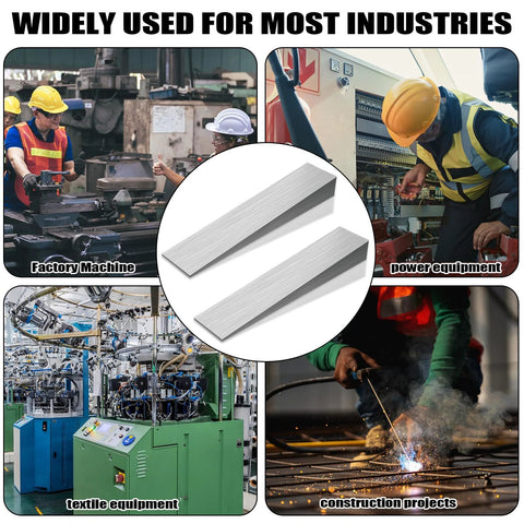 6 Piece Stainless Steel Flange Wedge Set For Lathe Machines 18x32x152mm Beveled shown in industry applications