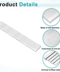 Stainless Steel Flat Bar Quarter Inch Thick By Two Inch Wide Twelve Inch Long With Heavy Duty Brushed Finish Trim Strip For Kitchen Diy Crafts 304 Grade Silver Tone uxcell, shown with material and feature details.