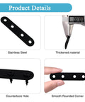 Product details of 14PCS 2.99” x 0.63” Black Straight Flat Brace, Stainless Steel Sturdy Bracket with screws