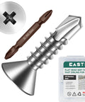 300pcs #10 x 3/4 410 Stainless Steel Flat Head Self Drilling Screws with drill bit and packaging