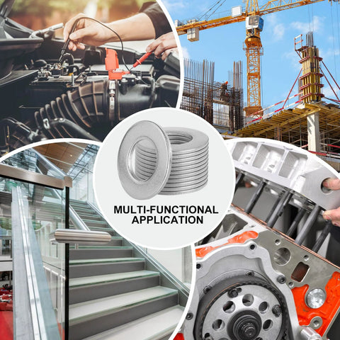 Stainless Steel Flat Washers 1 Inch ID 2 Inch OD 304 Pack of 10 with multi-functional industrial applications