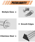 900 Pieces 304 Stainless Steel Flat Washers Assorted Sizes M2 To M12 For Screws Bolts Industrial Use, showcasing multiple sizes and smooth edges