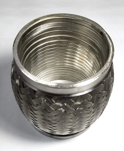 3 Inch Exhaust Flex Coupling With SS304 Interlock Liner For Exhaust Systems Durable Stainless Steel Bellows Joint Absorbing Vibration