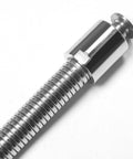 Close-up of Stainless Steel Flexible Metal Hose 18.5 Inch For Commercial Pre Rinse Kitchen Sink Faucets Replacement