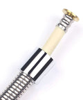Close-up of Stainless Steel Flexible Metal Hose 18.5 Inch For Commercial Pre Rinse Kitchen Sink Faucets with metal connector