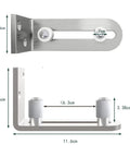 Adjustable Floor Guide For Sliding Barn Doors, Wall And Door Bottom Roller, Stainless Steel, Corrosion-Resistant for quiet operation