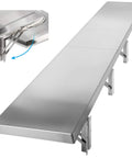 Drop Down Concession Shelf 48 By 12 Inches Stainless Steel Foldable Stand Shelf For Snack Bar Food Cart And Movie Theater