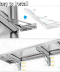 Drop Down Concession Shelf 48 By 12 Inches Stainless Steel Foldable Stand Shelf installation steps.
