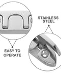 Adorainbow folding boat cleat, 4.5-inch, marine-grade stainless steel for docking and mooring