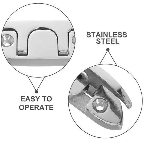 Adorainbow folding boat cleat, 4.5-inch, marine-grade stainless steel for docking and mooring