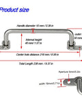 304 Stainless Steel Folding Pull Handle 90 Degree Folding Door Pull Cabinet Drawer Furniture Handle Heavy Duty 9.4 Inch Total Length 238 Mm Center Hole Distance 218 Mm Ideal For Cabinets Chests Tool Boxes And Furniture Easy Mounting with dimensions