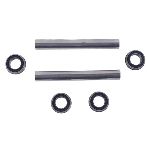 2X Stainless Steel Front Wheel Axle And Bearing Conversion Kit For Husqvarna 6 Inch Wheel Sleeves shown uninstalled
