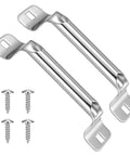 2 Pack Stainless Steel Garage Lift Handles Heavy Duty Door Pull Handles 6.5 Inch Length Ideal For Outdoor Residential Doors Garages And Closets Rust Resistant Durable Hardware Upgrade Replacement with screws