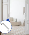 2 Pack Stainless Steel Garage Lift Handles Heavy Duty Door Pull Handles 6.5 Inch Length Ideal For Outdoor Residential Doors Garages And Closets Rust Resistant Durable Hardware Upgrade Replacement installed on white doors
