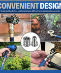 Three Quarter Inch Stainless Steel Garden Hose Quick Connect Fittings Set Of 4 Plug And Coupler on hose setups