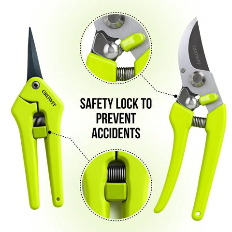 2 Pack Stainless Steel Gardening Scissors Set With Pruning Shears And Clippers For Garden Pruning Versatile Dual Cut Pruning Combo