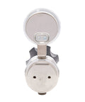 Front view of High Purity Stainless Steel Gas Regulator Model HP743 for Nitrogen Helium Argon Carbon Dioxide Hydrogen Oxygen.