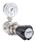 Workhorse High Purity Stainless Steel Gas Regulator For Nitrogen Helium Argon Carbon Dioxide Hydrogen Oxygen 0 To 250 PSIG Output