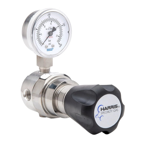 Workhorse High Purity Stainless Steel Gas Regulator For Nitrogen Helium Argon Carbon Dioxide Hydrogen Oxygen 0 To 250 PSIG Output