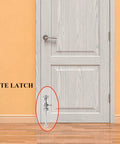Slide Bolt Gate Latch Thickened 304 Stainless Steel Heavy Duty Barrel Bolt With Padlock Hole And Dust Canister installed on door