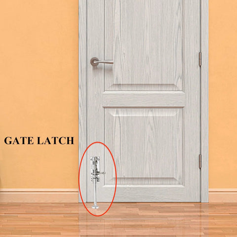 Slide Bolt Gate Latch Thickened 304 Stainless Steel Heavy Duty Barrel Bolt With Padlock Hole And Dust Canister installed on door