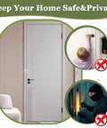 Interior door showcasing 4 Inch Stainless Steel Gate Latch, Anti-Theft Heavy Duty Safety Door Lock, MS9001W installed, ensuring security.