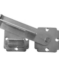 Front view of Heavy Duty Stainless Steel Gate Latch With Padlock Hole, 4mm Thick Construction, Adjustable 0.2 To 2 Inches Gap.