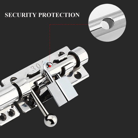 Slide Bolt Gate Latch Thickened 304 Stainless Steel Heavy Duty Barrel Bolt With Padlock Hole And Dust Canister close-up image