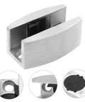 Experience a quiet, draft free doorway with an adjustable stainless steel swing stopper and glass fixing locator, multiple views