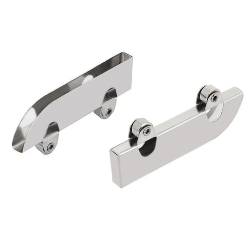 Glass Pulley Set Stainless Steel Sliding Roller For Display Cabinet Doors 5.0mm Groove 8 Pieces Durable Silver Hardware close-up view