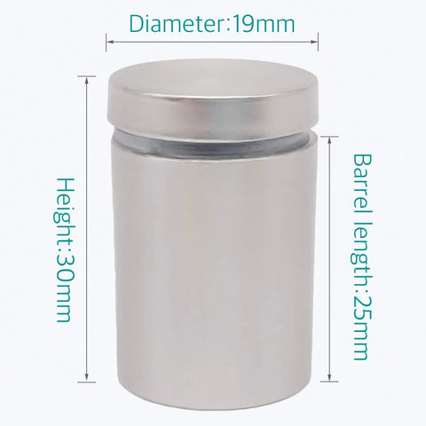 20 Pieces Stainless Steel Glass Standoffs 19 By 30mm Three Quarters Inch Diameter Sign Mounts With Screws for displays
