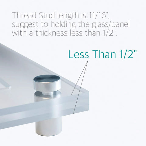 Installed 20 Pieces Stainless Steel Glass Standoffs 19 By 30mm Three Quarters Inch Diameter Sign Mounts With Screws holding glass panel