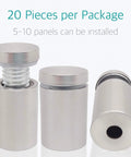 20 Pieces Stainless Steel Glass Standoffs 19 By 30mm Three Quarters Inch Diameter Sign Mounts For Displays