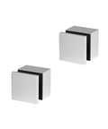 Heavy Duty Satin Stainless Steel Glass Clamp Standoffs Inline Design 2 Inch For 3/8 1/2 9/16 Inch Glass Thickness Pack Of 2