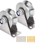 ✝️ Groove Pulley Wheel for Rope Wall Mounted 2 Pack Stainless Steel Super Silent Cable Pullys Wheels System V Type Blocks Rollers