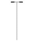 Stainless Steel 48 Inch Adjustable Ground Probe Rod With T Handle For Locating Septic Tanks, front view.