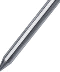 Tapered end of Portable Ground Rod 32 Inch Long 3/8 Inch Diameter Stainless Steel 304 With Preinstalled Ground Clamp Posts.