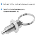 M6-3mm Stainless Steel Spring Plunger with Pull Ring, Stubby Hand-Retractable Non-Locking Index Plunger for industrial use